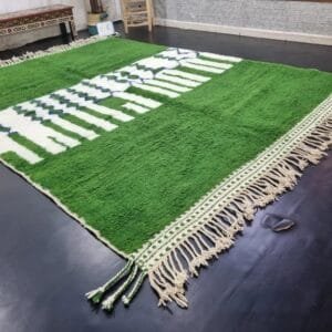Salma – Emerald Green and White Rugs – Stylish Area Rug