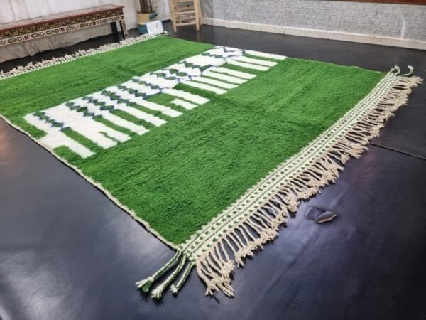 Salma – Emerald Green and White Rugs – Stylish Area Rug