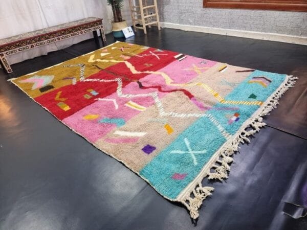 Adila –Multicolor Moroccan Rug – A Burst of Tradition