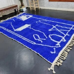 Lila – Bold Cobalt Moroccan Carpet - Berber-Inspired