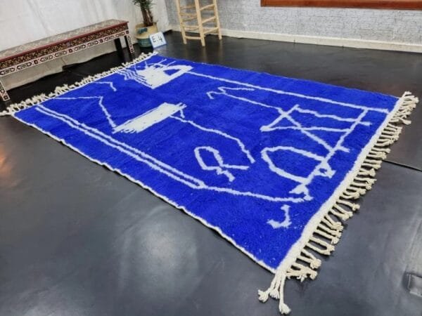 Lila – Bold Cobalt Moroccan Carpet - Berber-Inspired
