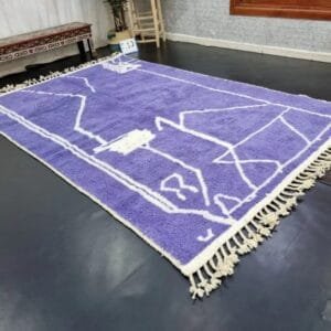 Aouicha – Purple Moroccan Shag Rug – Handcrafted