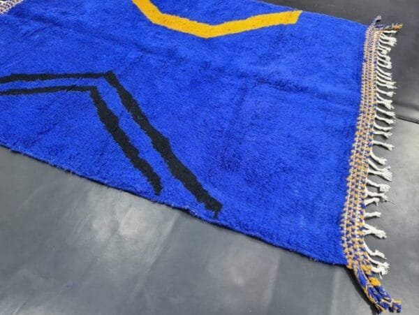Ahlam – Electric Blue Moroccan Rug – Handwoven Bold Patterns