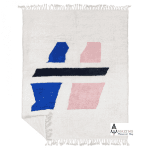 Ikram – Pink and White Beni Ourain Rug