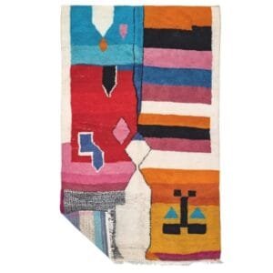 Adila – Vivid Abstract Berber Rug - Handwoven Artistic Charm