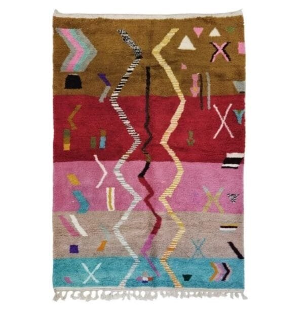 Adila –Multicolor Moroccan Rug – A Burst of Tradition