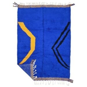 Ahlam – Electric Blue Moroccan Rug – Handwoven Bold Patterns