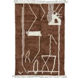 Amina – Earthy Moroccan Rug - Abstract Tribal Patterns