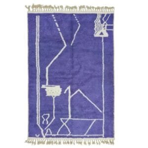 Aouicha – Purple Moroccan Shag Rug – Handcrafted