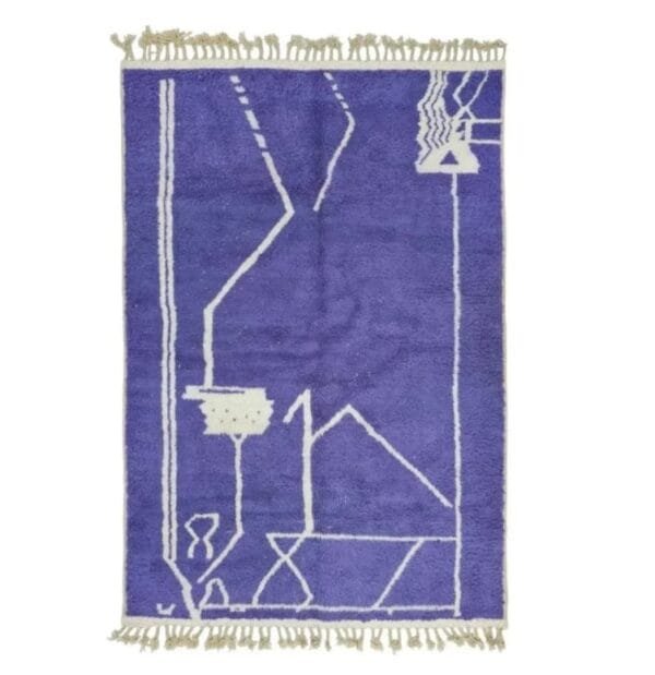 Aouicha – Purple Moroccan Shag Rug – Handcrafted