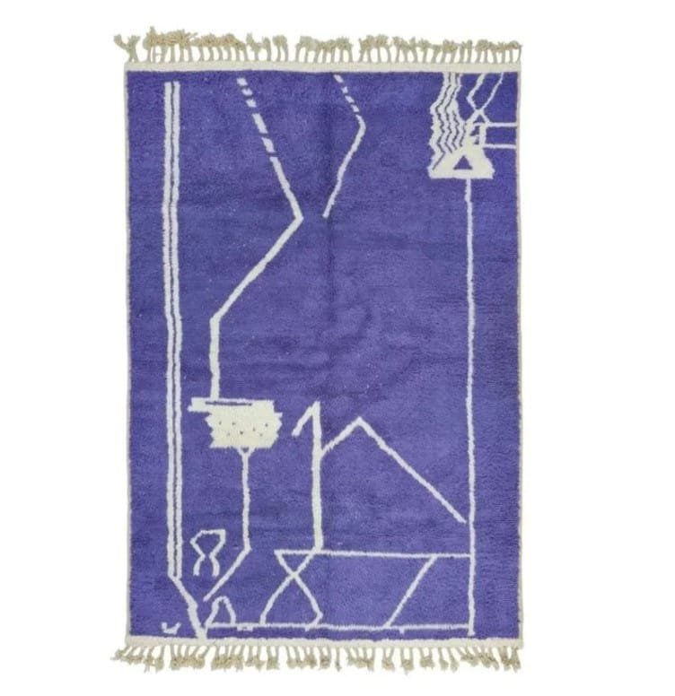 Aouicha – Purple Moroccan Shag Rug – Handcrafted