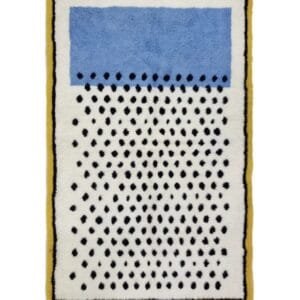 Aziza – Blue and Yellow Moroccan Rug – Modern Design