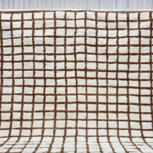 Aicha – Brown and White Beni Ourain Rug – Timeless Style
