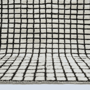 Naima – Black and White Beni Ourain Rug – Modern Elegance