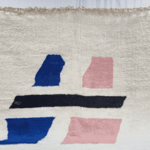 Ikram – Pink and White Beni Ourain Rug