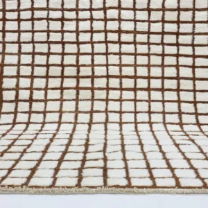 Aicha – Brown and White Beni Ourain Rug – Timeless Style