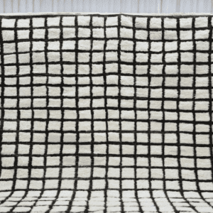 Naima – Black and White Beni Ourain Rug – Modern Elegance