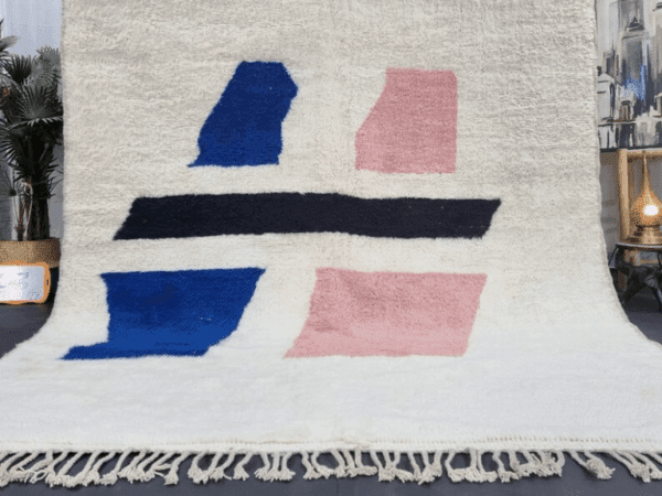 Ikram – Pink and White Beni Ourain Rug