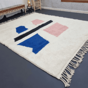 Ikram – Pink and White Beni Ourain Rug