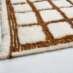 Aicha – Brown and White Beni Ourain Rug – Timeless Style