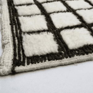 Naima – Black and White Beni Ourain Rug – Modern Elegance