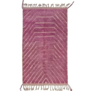 Fatiha – Dark Mauve Moroccan Rug – Handwoven Elegance