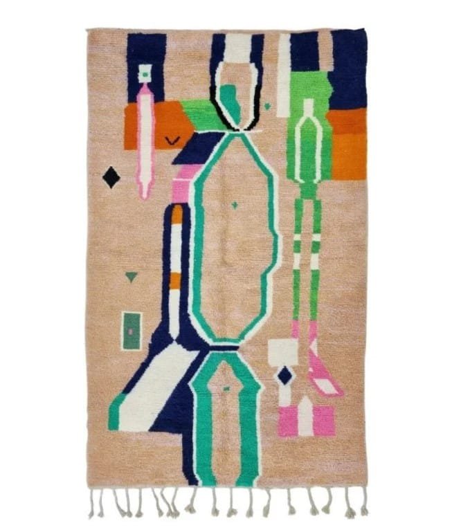 Ikram– Artistic Moroccan Rug - Vibrant Geometric Patterns