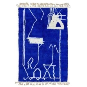 Lila – Bold Cobalt Moroccan Carpet - Berber-Inspired