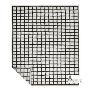 Naima – Black and White Beni Ourain Rug – Modern Elegance
