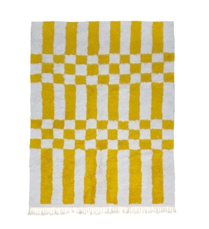 Safa – Handmade Yellow Moroccan Rug – Berber Design