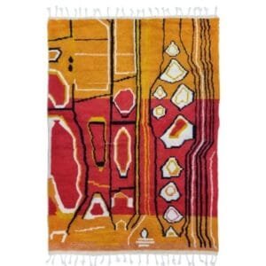 Sanaa – Vibrant Moroccan Azilal Rug - Bold Artistic Statement