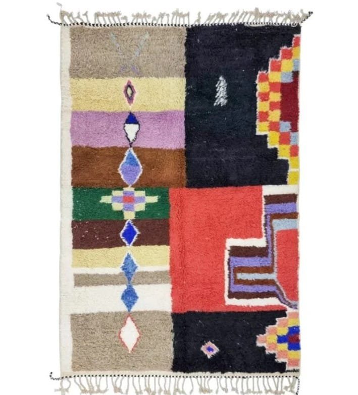 Siham – Patchwork Moroccan Rug - Vibrant Multicolor Design