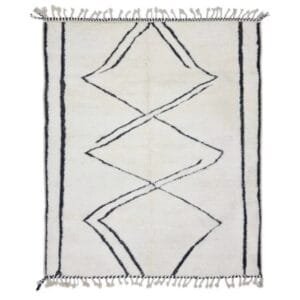 Tiziri – Minimalist Moroccan Carpet - Diamond Line Design