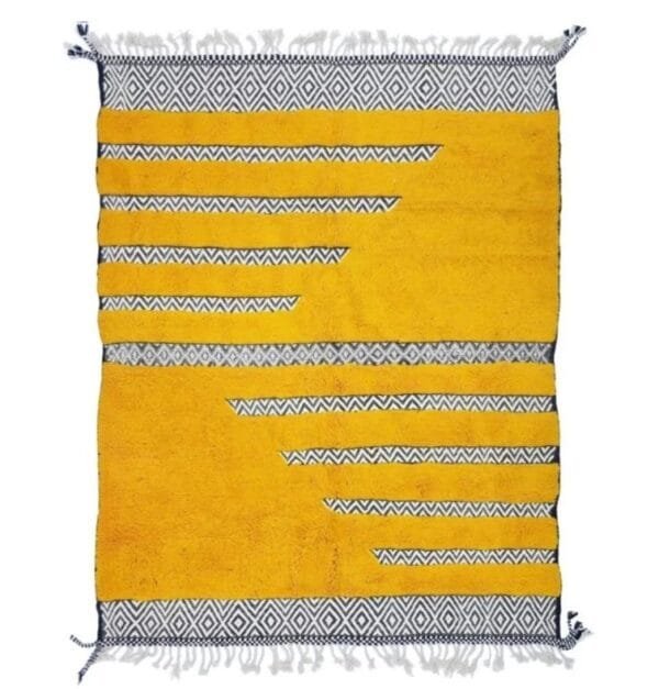 Wafa – Golden Moroccan Rug - Handwoven Berber Charm