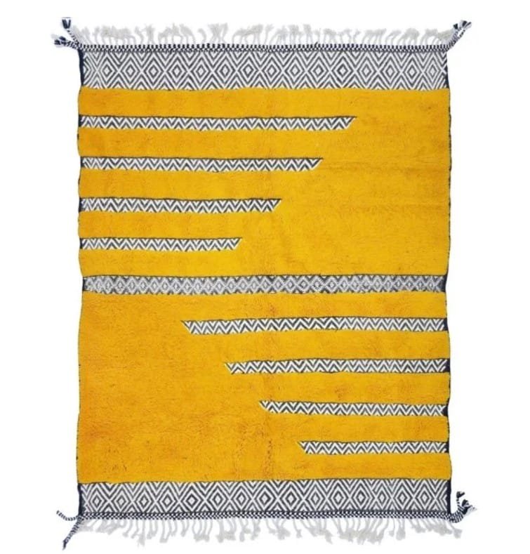 Wafa – Golden Moroccan Rug - Handwoven Berber Charm