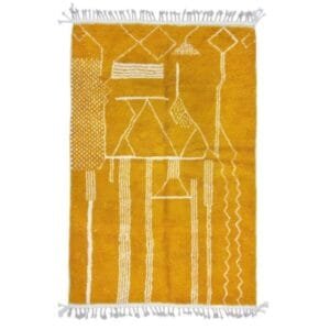 Mustard Yellow Moroccan Shag Rug