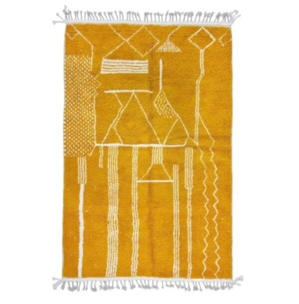 Mustard Yellow Moroccan Shag Rug