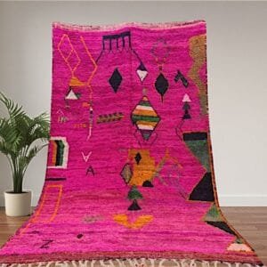 Amira – Hot Pink Berber Rug with Moroccan Motifs