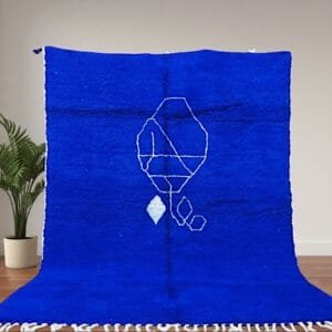 Handwoven Blue Moroccan Rug