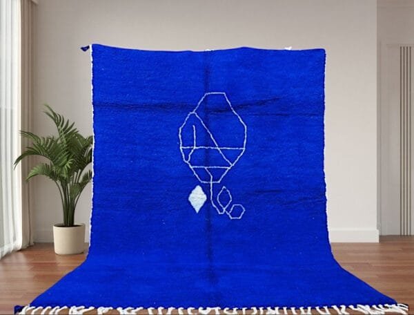 Handwoven Blue Moroccan Rug