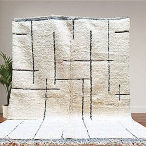Chadia – Linear Moroccan Rug - Artisan Elegance Redefined