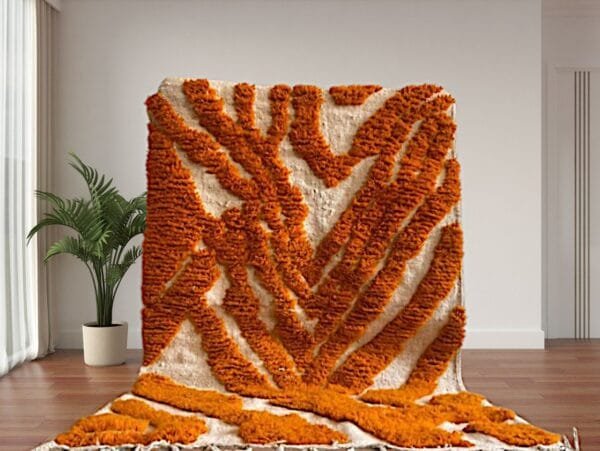 Burnt Orange Moroccan Rug