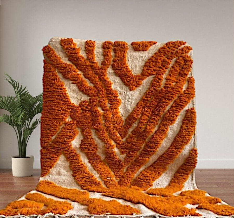 Burnt Orange Moroccan Rug