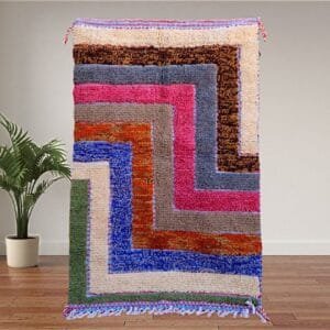 Latifa – Vibrant Moroccan Zigzag Rug A Burst of Color