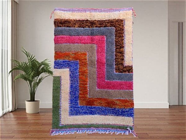 Latifa – Vibrant Moroccan Zigzag Rug A Burst of Color
