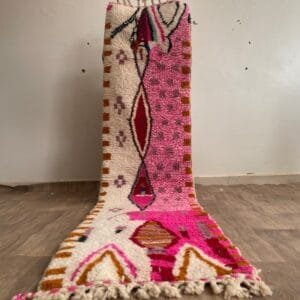 Naima – Pink Moroccan Runner - Handwoven Hallway Rug