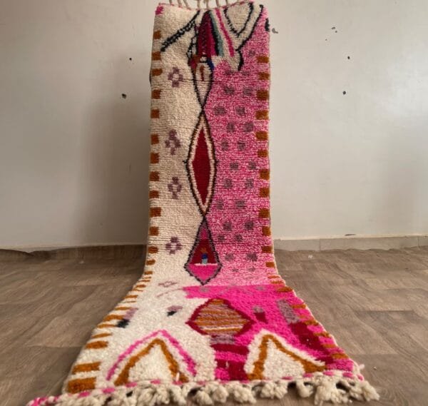 Naima – Pink Moroccan Runner - Handwoven Hallway Rug