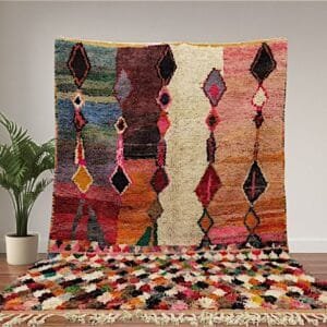 Rimah – Colorful Geometric Wool Rug – Moroccan Artistry
