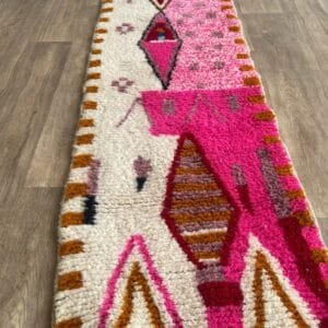 Naima – Pink Moroccan Runner - Handwoven Hallway Rug