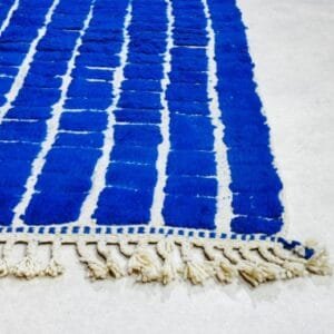 Vera – Bold Blue Moroccan Rug for Modern Decor